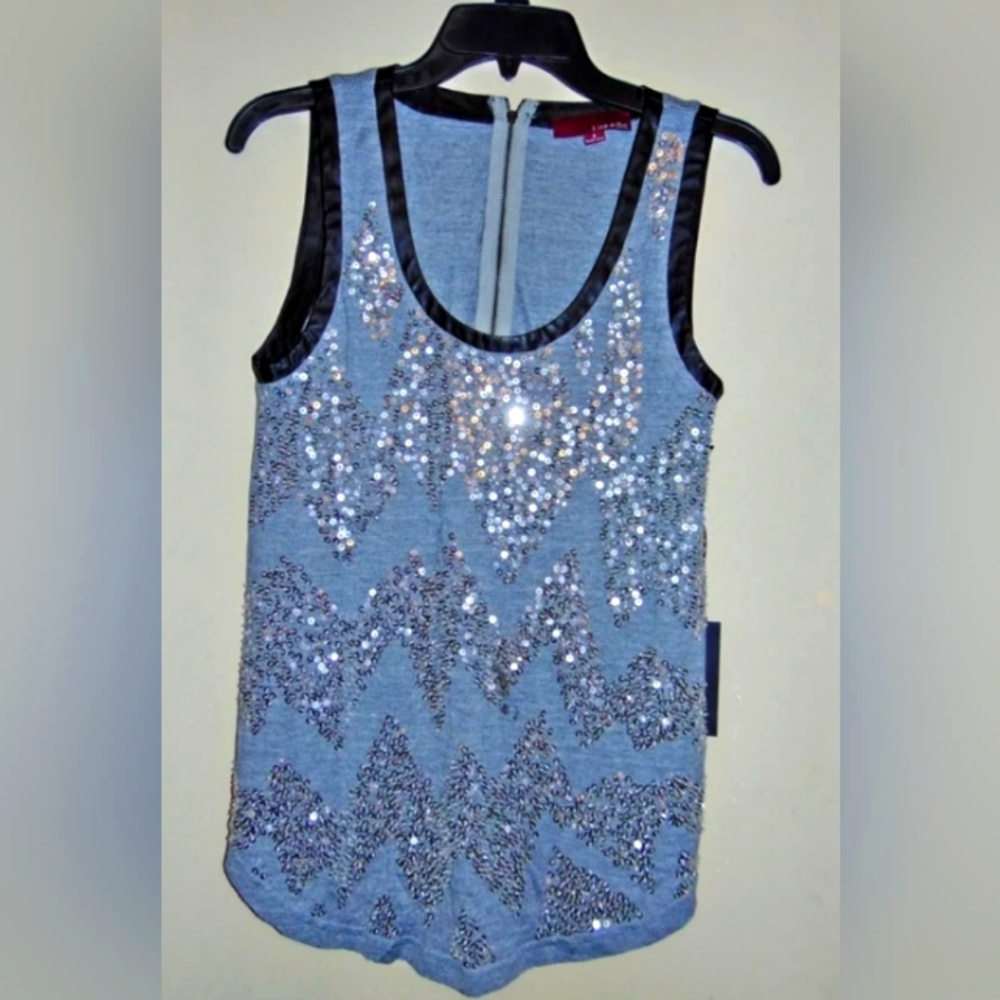 Dressy sequin tank top Sz S nwt